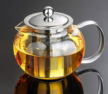 Borosilicate Glass Teapot With Removable Infuser Filter And/Or Matching Cups