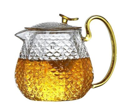 High Temperature Resistance Borosilicate Glass Teapot with a Filter and/or Cups