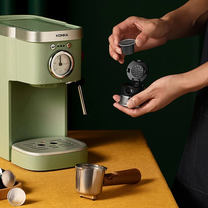 Small Retro Coffee Maker Italian Electric Espresso Coffee Machine