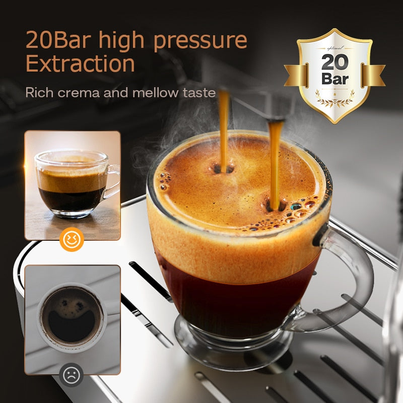 Espresso Coffee Machine Professional High Pressure Extraction 20Bar