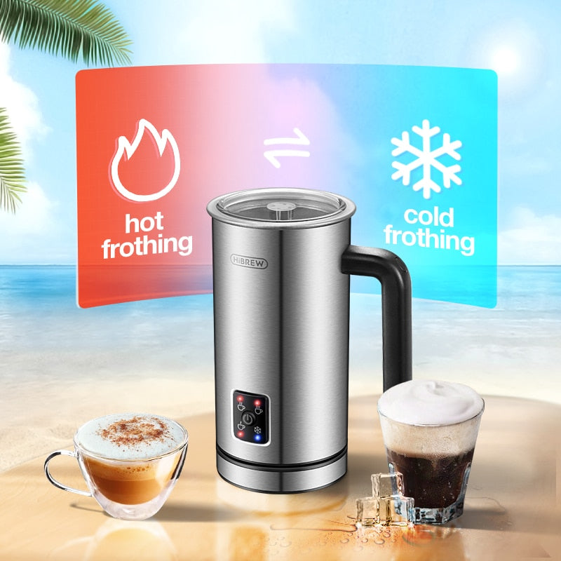 Milk Frother 4 in 1 Foamer Fully Automatic Cold/Hot Latte Cappuccino C –  TheWokeNest