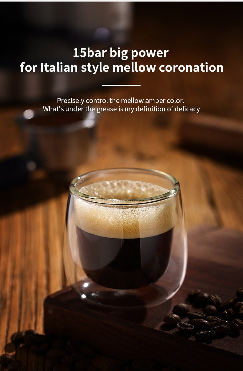 Espresso Coffee Maker Automatic Milk Foam Italian Pre-Soak Technology