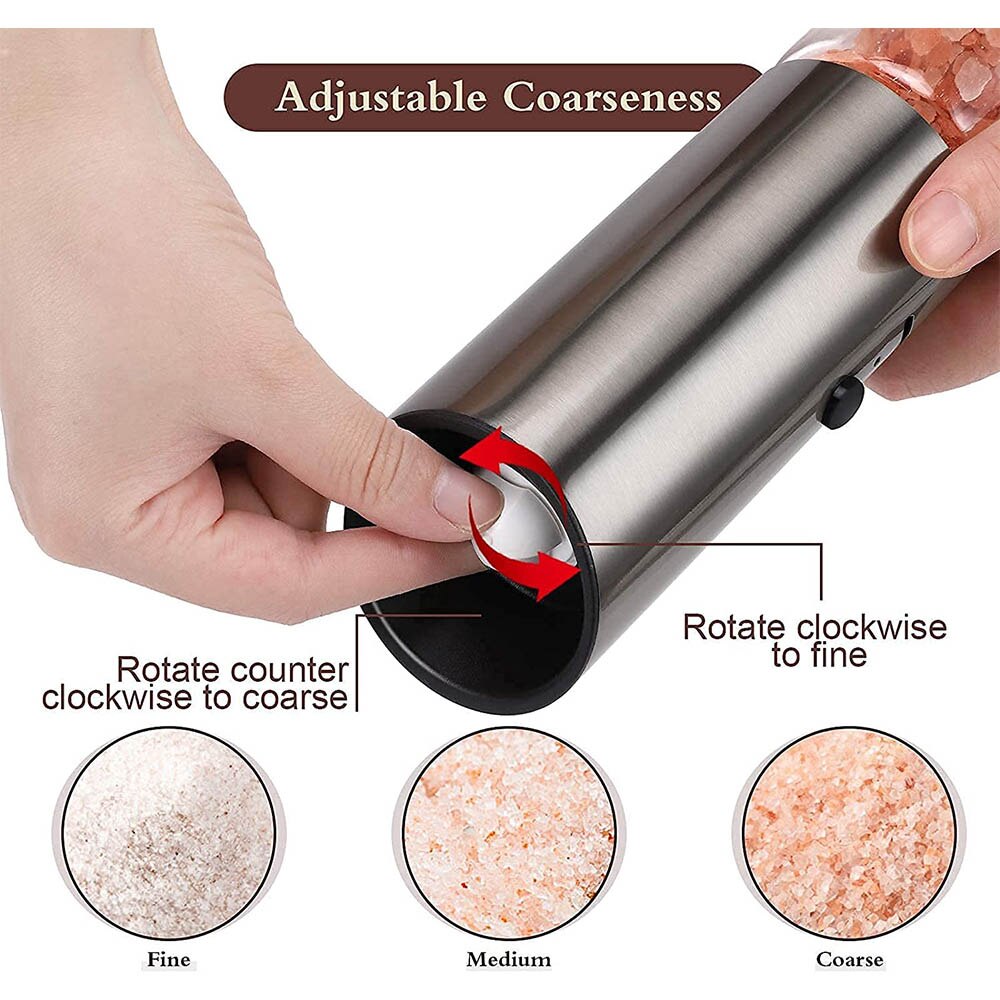 Electric Salt Pepper Spices Coffee Grinder Set USB Rechargeable
