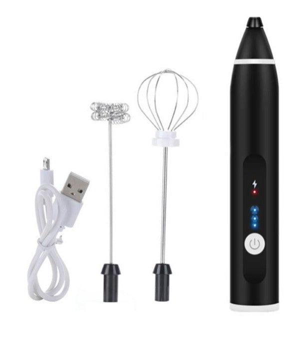 Mini Milk Frother Handheld Portable Rechargeable Coffee Whisk Foamer for Cappuccino Hot Chocolate Frappe Egg Whisk