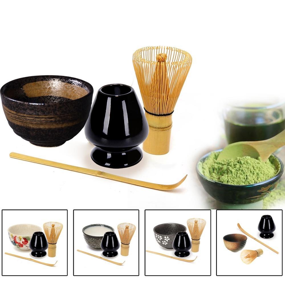 Handcrafted Japanese Traditional Matcha Bamboo Whisk Ceramic Bowl Set –  TheWokeNest