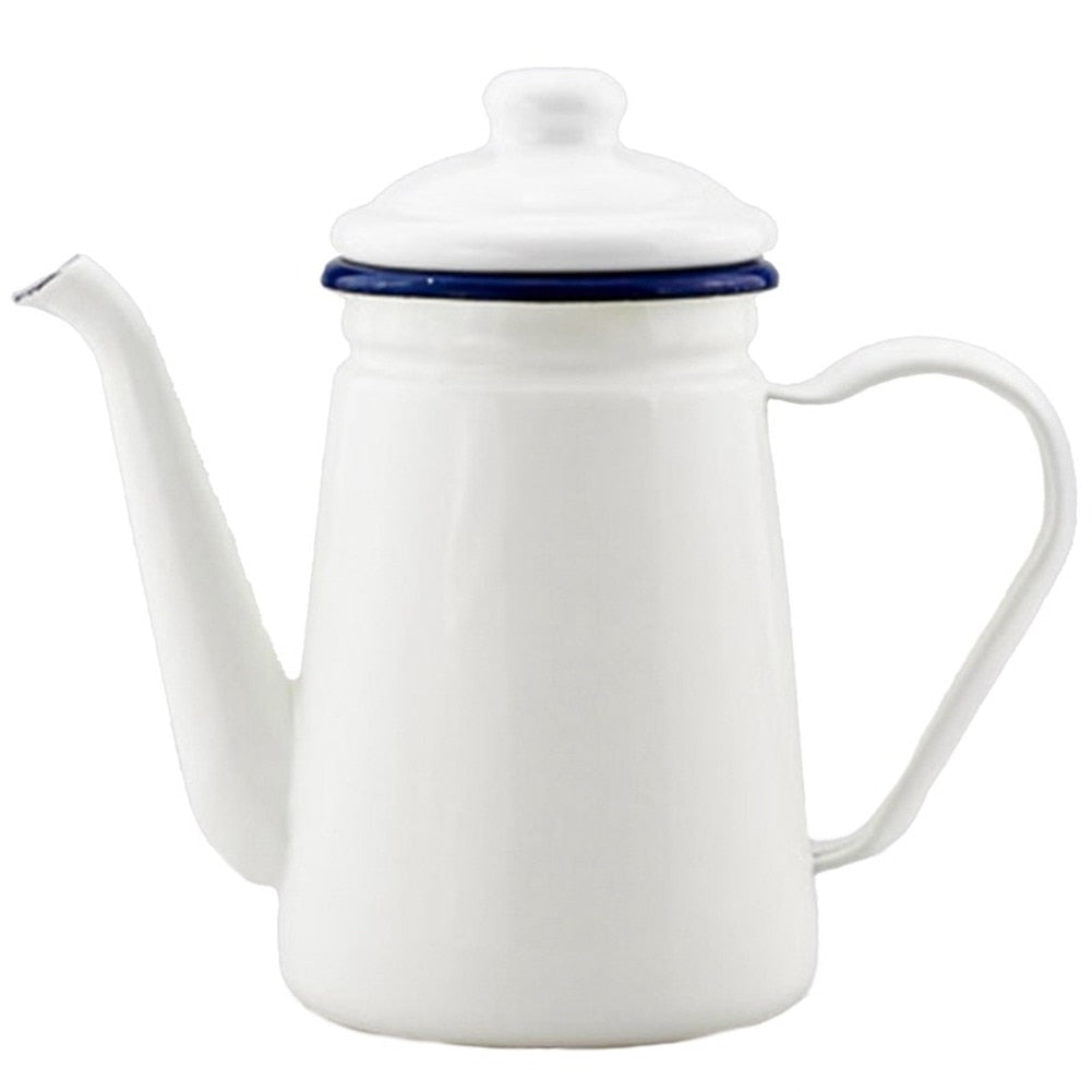 Enamel Coffee Pot Tea Kettle Induction And Gas Stove 1.1L – TheWokeNest