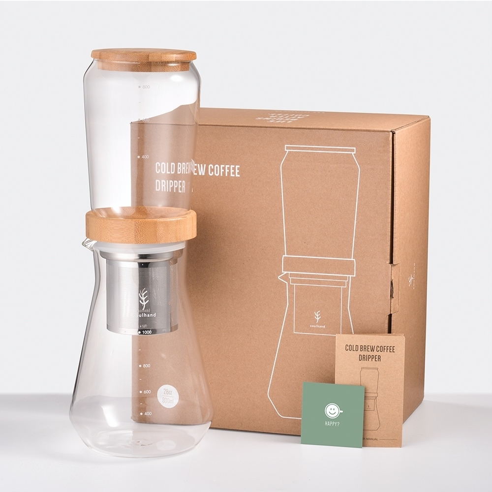 Ice Drip Cold Brew Coffee Carafe Filter Glass Percolators 800ml –  TheWokeNest