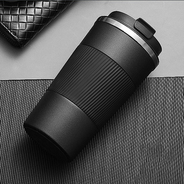 380ML 510ML Double Stainless Steel 304 Coffee Thermos Mug Leak-Proof  Non-Slip Car Vacuum Flask Travel Thermal Cup Water Bottle
