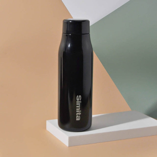 Thermos Vacuum Flask Insulated Water Bottle Matte Black 500ml