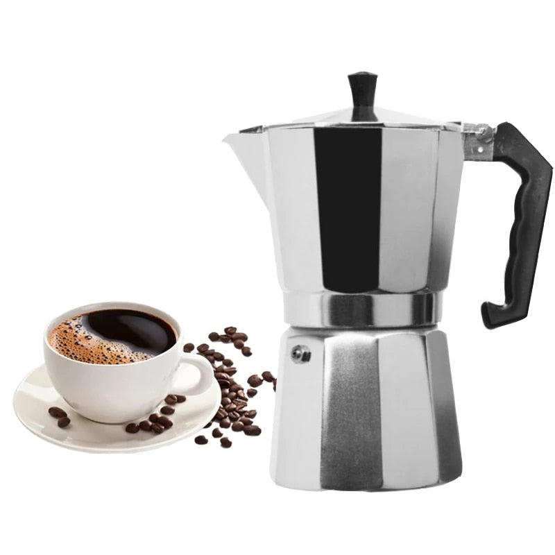 Aluminum Mocha Coffee Pot Rapid Stovetop 50-600ML Coffee Brewer